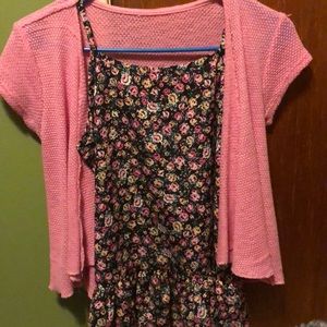 Floral tank top and vest